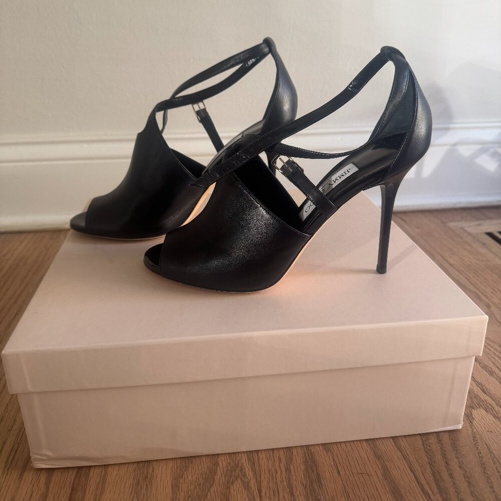 Like New Jimmy Choo Leigh Peep Toe Pumps (Taylor Swift Fave)